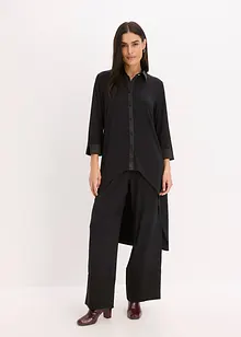 Žerzejová halenka se saténovými aplikacemi, bonprix