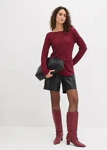 Tričko s dlouhým rukávem, z krajky, bonprix