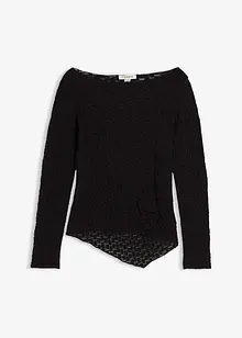 Tričko s dlouhým rukávem, z krajky, bonprix