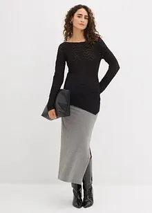 Tričko s dlouhým rukávem, z krajky, bonprix