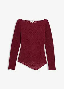 Tričko s dlouhým rukávem, z krajky, bonprix