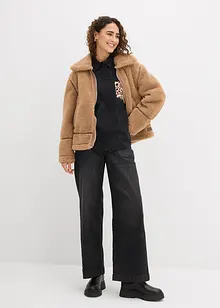 Oversize košile s kontrastní kapsou, bonprix