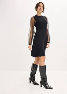 Pletené šaty ze splývavé viskózové směsi, bonprix