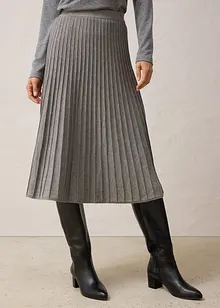 Pletená sukně s vlnou merino, bonprix