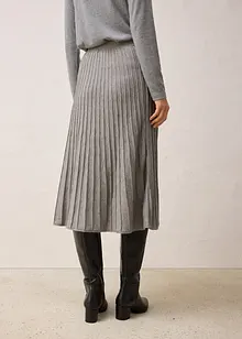 Pletená sukně s vlnou merino, bonprix