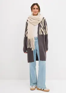 Pletený kabát se zebřím potiskem, bonprix