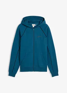 Mikina na zapínání s kontrastními detaily, z čisté bavlny, bonprix