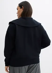Mikina se širokým límcem, z viskózové směsi, bonprix