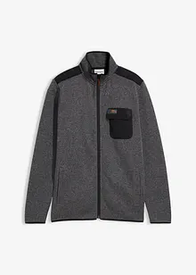 Svetr na zapínání z pleteného flísu, bonprix