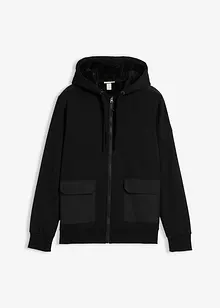 Mikina na zapínání s kapucí a plyšovou podšívkou, bonprix