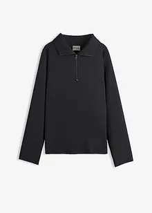 Svetr s límečkem na zip, z viskózové směsi, bonprix