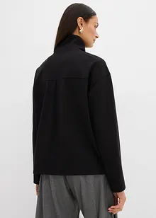 Svetr s límečkem na zip, z viskózové směsi, bonprix