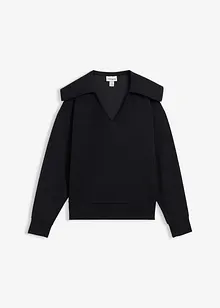 Mikina se širokým límcem, z viskózové směsi, bonprix