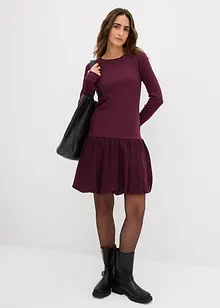 Úpletové šaty s balónovou sukní, bonprix