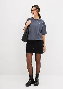 Tričko se třpytivými kamínky, z čisté bavlny, bonprix