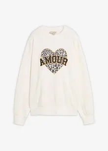 Oversize mikina z bavlněné směsi, bonprix