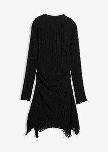 Krajkové šaty s asymetrickým spodním okrajem, bonprix