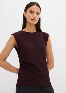 Krepový top s ozdobnou přezkou, bonprix