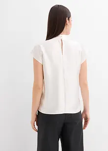 Saténový halenkový top s polovysokým límcem, bonprix