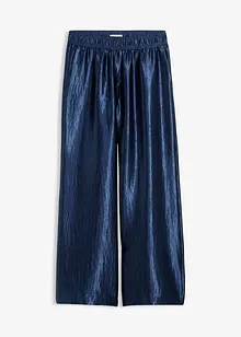 Saténované Palazzo kalhoty s pohodlným pasem, bonprix