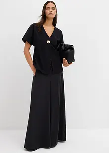 Pohodlná vesta z materiálu Punto di Roma, s ozdobným knoflíkem, bonprix