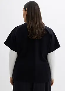 Pohodlná vesta z materiálu Punto di Roma, s ozdobným knoflíkem, bonprix