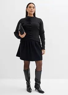 Sukně se záhyby v pase, z mírně lesklé viskózové směsi, bonprix