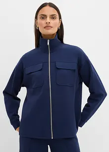 Mikina na zapínání, z lehce lesklé viskózové směsi, bonprix