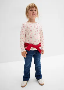 Tričko s dlouhým rukávem, z elastické směsi s organickou bavlnou, bonprix