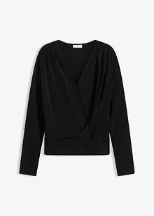 Tričko s dlouhým rukávem a s hlubokým výstřihem, bonprix