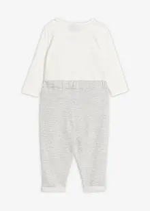 Sváteční souprava s vestovým body, motýlkem a kalhotami z čisté organické bavlny (3dílná souprava), bonprix