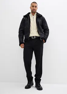 Svetr s  límcem na zip, z hrubé pleteniny s bavlnou, bonprix