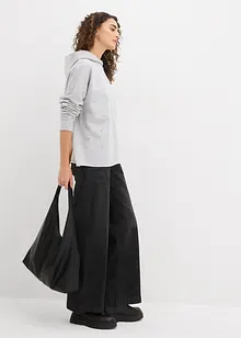 Oversize mikina s kapucí a s ozdobnými kamínky, bonprix