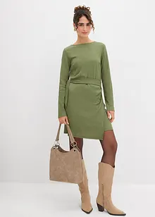 Úpletové šaty ze strukturovaného krepu, bonprix