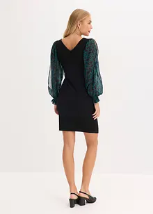 Přiléhavé minišaty s prostřihy na rukávech, bonprix