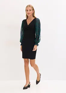 Přiléhavé minišaty s prostřihy na rukávech, bonprix