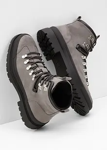 Šněrovací kotníková obuv s podšívkou, bonprix