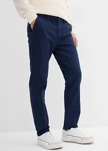 Chino kalhoty Regular Fit s termo flanelovou podšívkou, Tapered, bonprix