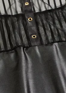 Šaty s ramínkem za krk, s mokrým vzhledem, bonprix