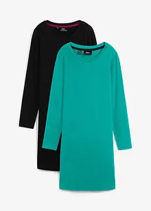 Žerzejové šaty z bavlny se strečem (2 ks v balení), bonprix