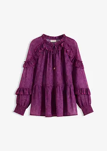 Šifónová halenka s volánky, bonprix