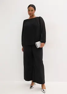 Šifónová halenka zdobená štrasovými kamínky, bonprix