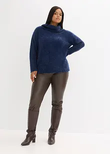 Rolákový svetr z měkké peříčkové příze, bonprix