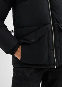 Prošívaná bunda s límcem z medvídkového plyše, bonprix