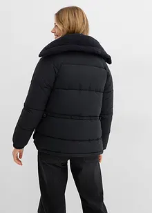 Prošívaná bunda s límcem z medvídkového plyše, bonprix