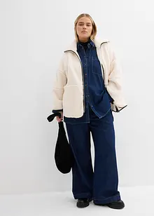 Oversize bunda z medvídkového flísu, bonprix