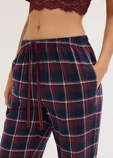 Tkané pyžamové kalhoty z flanelu, s dárkovou taškou, bonprix