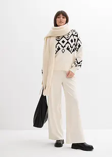 Oversize svetr s norským vzorem, bonprix