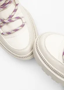 Šněrovací kotníková obuv s podšívkou, bonprix