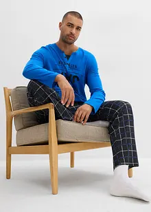 Pyžamo z čisté bavlny, s knoflíkovou lištou a dlouhými rukávy, bonprix